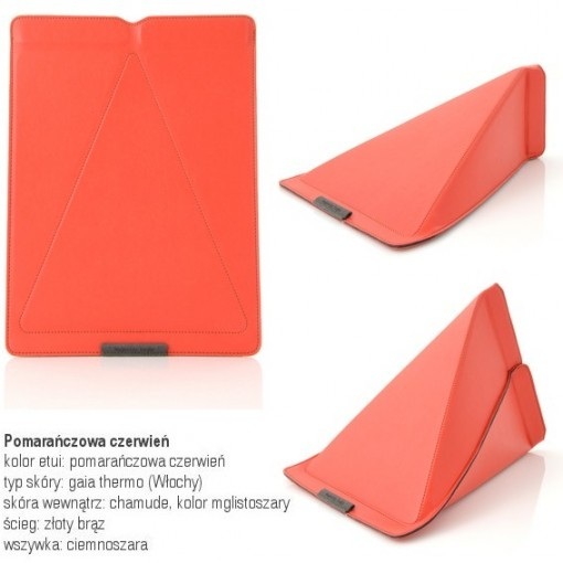 Etui i stojak na tablet SnaB Smart Stand Sleeve Pomarańczowa Czerwień