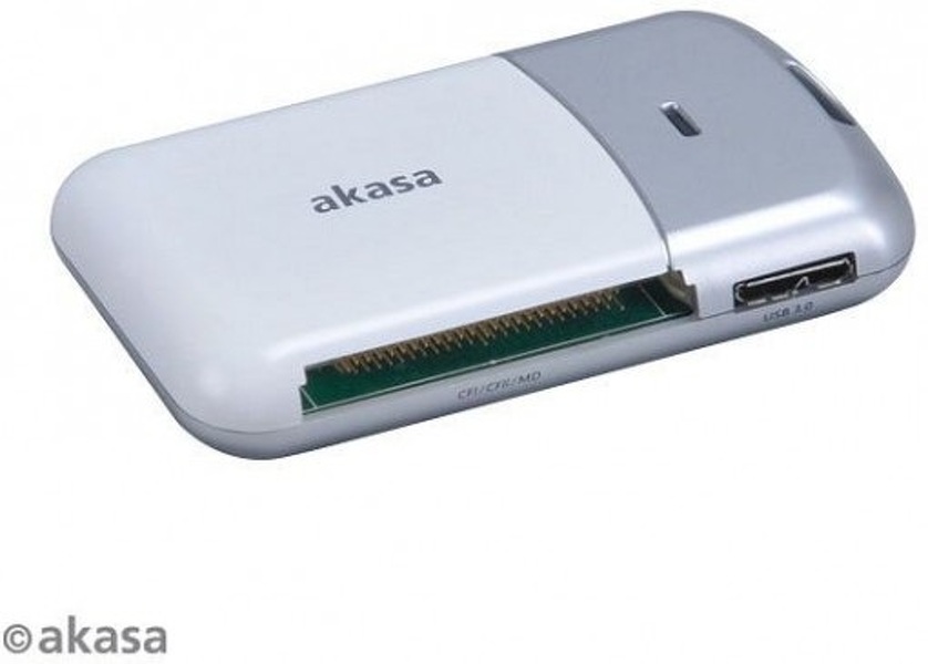 Zdjęcie produktu: Akasa AK-CR-05U3SL zewnetrzny czytnik kart USB 3.0, srebrny