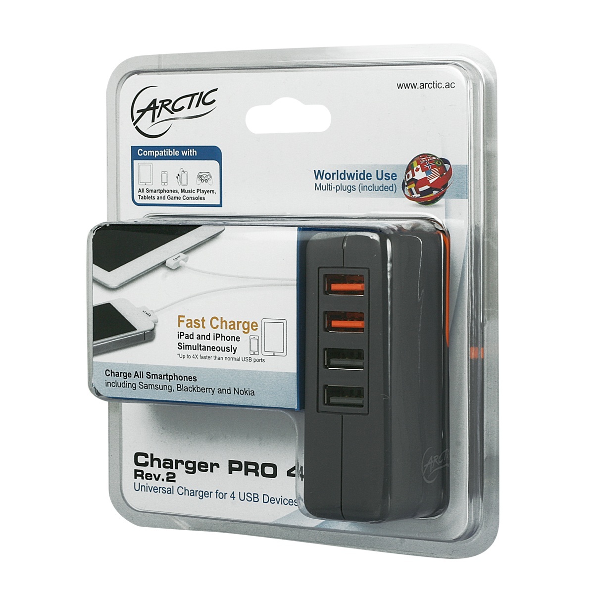 Ładowarka do smartfona USB Arctic Charger PRO 4 (EU) Rev.2