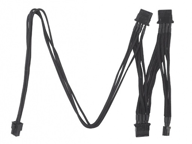 Zdjęcie produktu: SilverStone PP06 (SST-PP06B-3PER10F) 6pin to IDE-4pin & Floppy-4pin 550+150+150+150mm Individually Sleeved Modular Cable, black