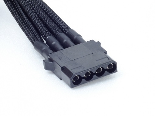 SilverStone PP06 (SST-PP06B-3PER10F) 6pin to IDE-4pin & Floppy-4pin 550+150+150+150mm Individually Sleeved Modular Cable, black