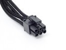 Miniatura zdjęcia: SilverStone PP06 (SST-PP06B-3PER10F) 6pin to IDE-4pin & Floppy-4pin 550+150+150+150mm Individually Sleeved Modular Cable, black