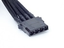 Miniatura zdjęcia: SilverStone PP06 (SST-PP06B-3PER10F) 6pin to IDE-4pin & Floppy-4pin 550+150+150+150mm Individually Sleeved Modular Cable, black