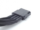 Miniatura zdjęcia: SilverStone PP06 (SST-PP06B-3PER10F) 6pin to IDE-4pin & Floppy-4pin 550+150+150+150mm Individually Sleeved Modular Cable, black