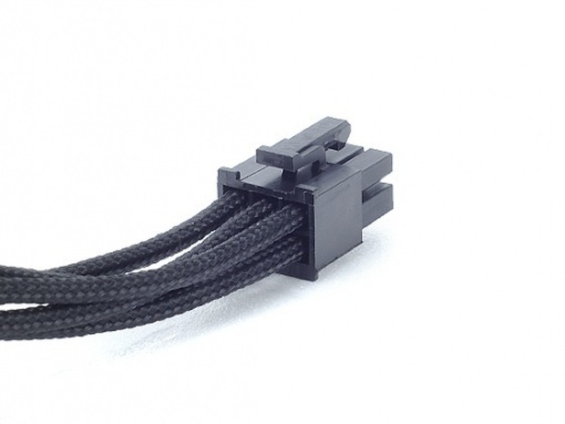 Zdjęcie produktu: SilverStone PP06 (SST-PP06B-3SATA80M) 6pin to SATA & Slimline SATA 300+150+150+200mm Individually Sleeved Modular Cable, black