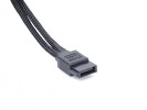 Miniatura zdjęcia: SilverStone PP06 (SST-PP06B-3SATA80M) 6pin to SATA & Slimline SATA 300+150+150+200mm Individually Sleeved Modular Cable, black