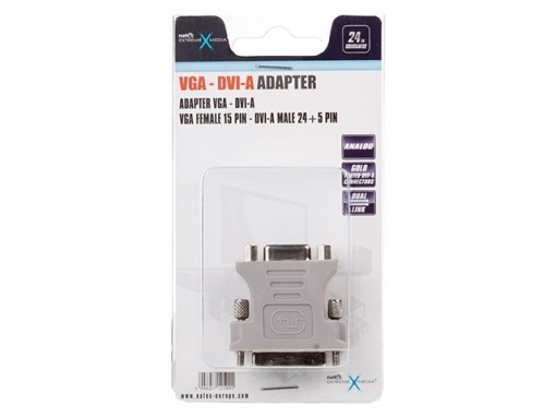 Natec Extreme Media NKA-0416 - adapter DVI-A 24+5 (M) Dual Link - VGA 15 (F)