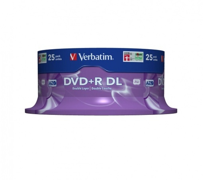 Zdjęcie produktu: Verbatim DVD+R 8,5GB x8 25szt