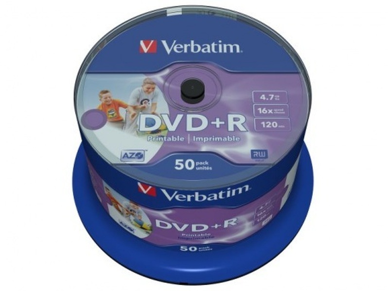 Zdjęcie produktu: Verbatim DVD+R 4,7GB x16 50szt. do nadruku Wide Photo