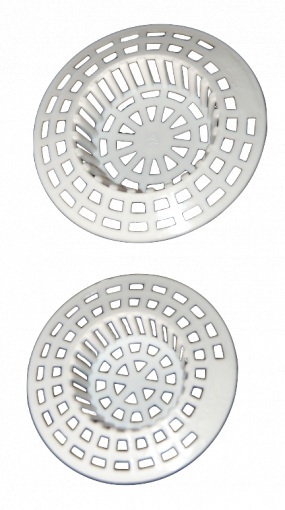 Sitko odpływowe, do zlewozmywaka, 2 szt. a'la Casa średnica 6 i 7 cm białe