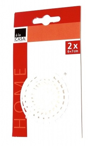 Miniatura produktu: Sitko odpływowe, do zlewozmywaka, 2 szt. a'la Casa średnica 6 i 7 cm białe