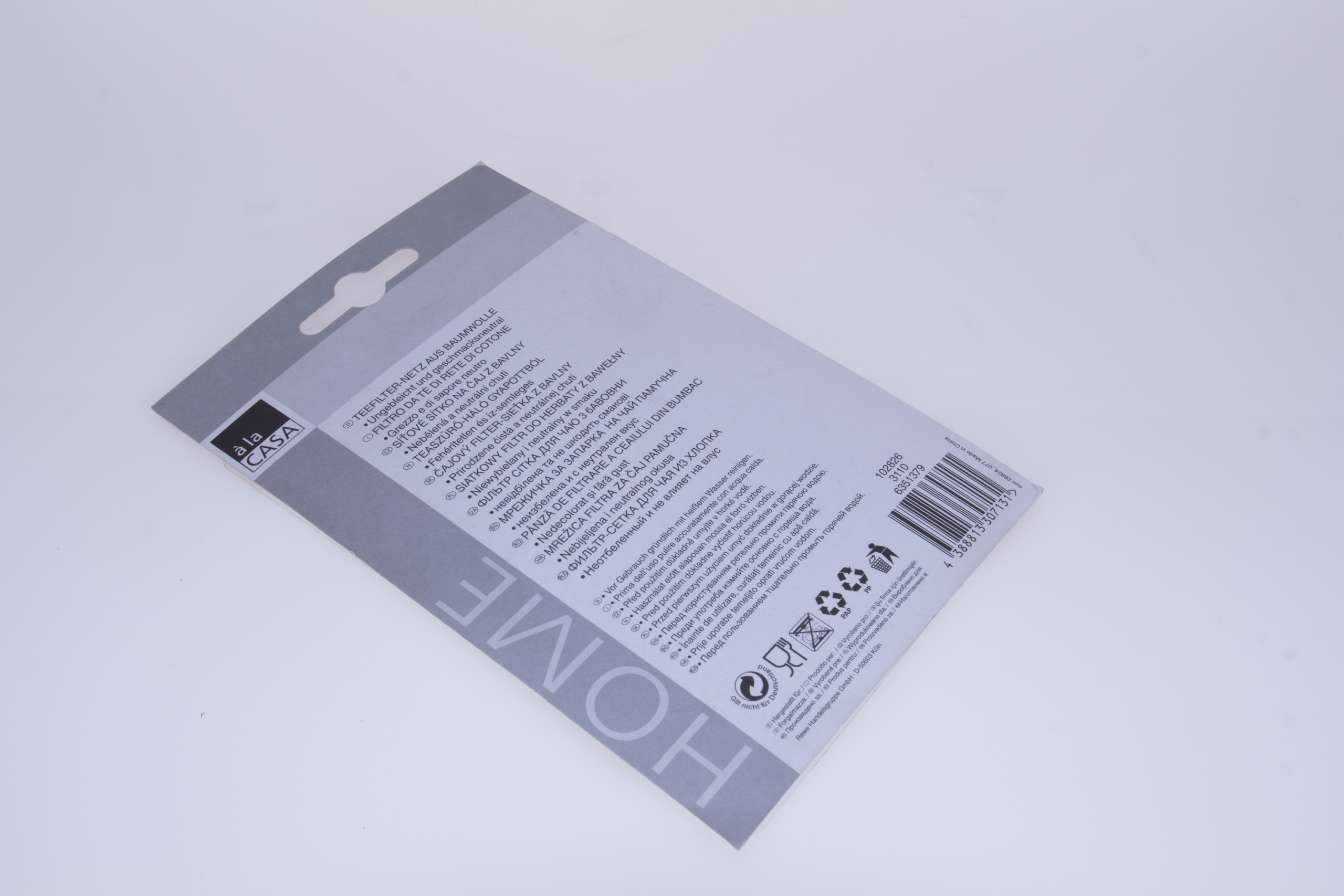 Filtr do zaparzania herbaty z bawełny a'la Casa