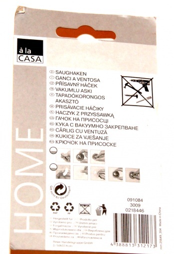 Haczyk z przyssawką 2 szt. a'la Casa