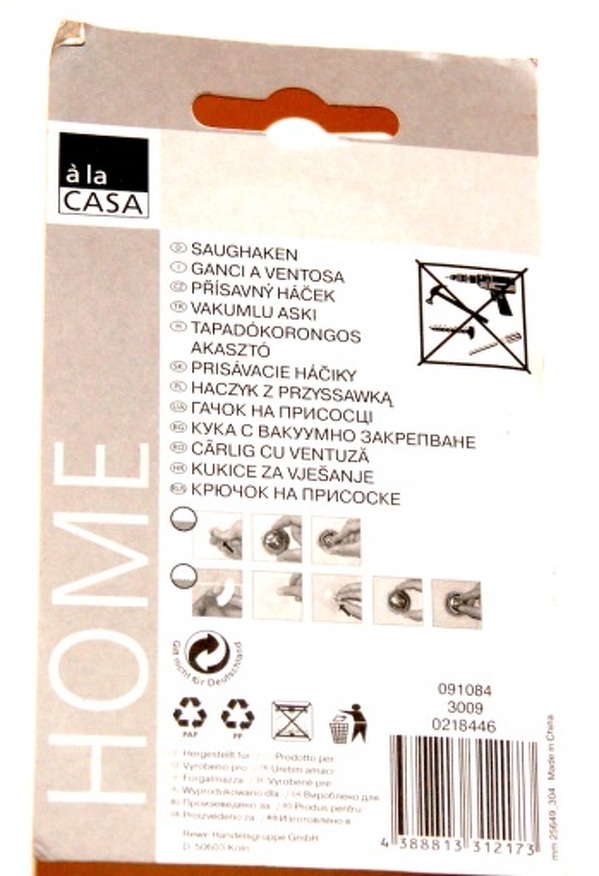 Zdjęcie produktu: Haczyk z przyssawką 2 szt. a'la Casa