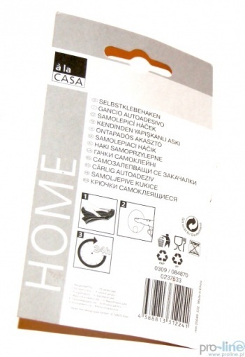 Haczyk Hak samoprzylepny INOX a'la Casa