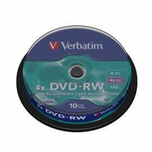 Miniatura produktu: Verbatim DVD-RW 4,7GB x4 10szt Cake Miniatura produktu: Verbatim DVD-RW 4,7GB x4 10szt Cake