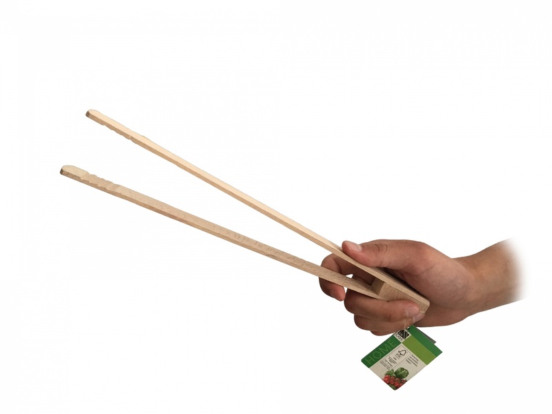 Zdjęcie produktu: Szczypce drewniane do grilla ogórków warzyw 30cm a'la Casa
