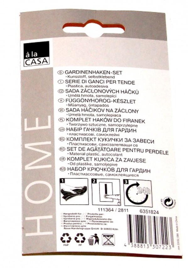 Zdjęcie produktu: Haczyki do firanek, zazdrosek 4 szt. a'la Casa