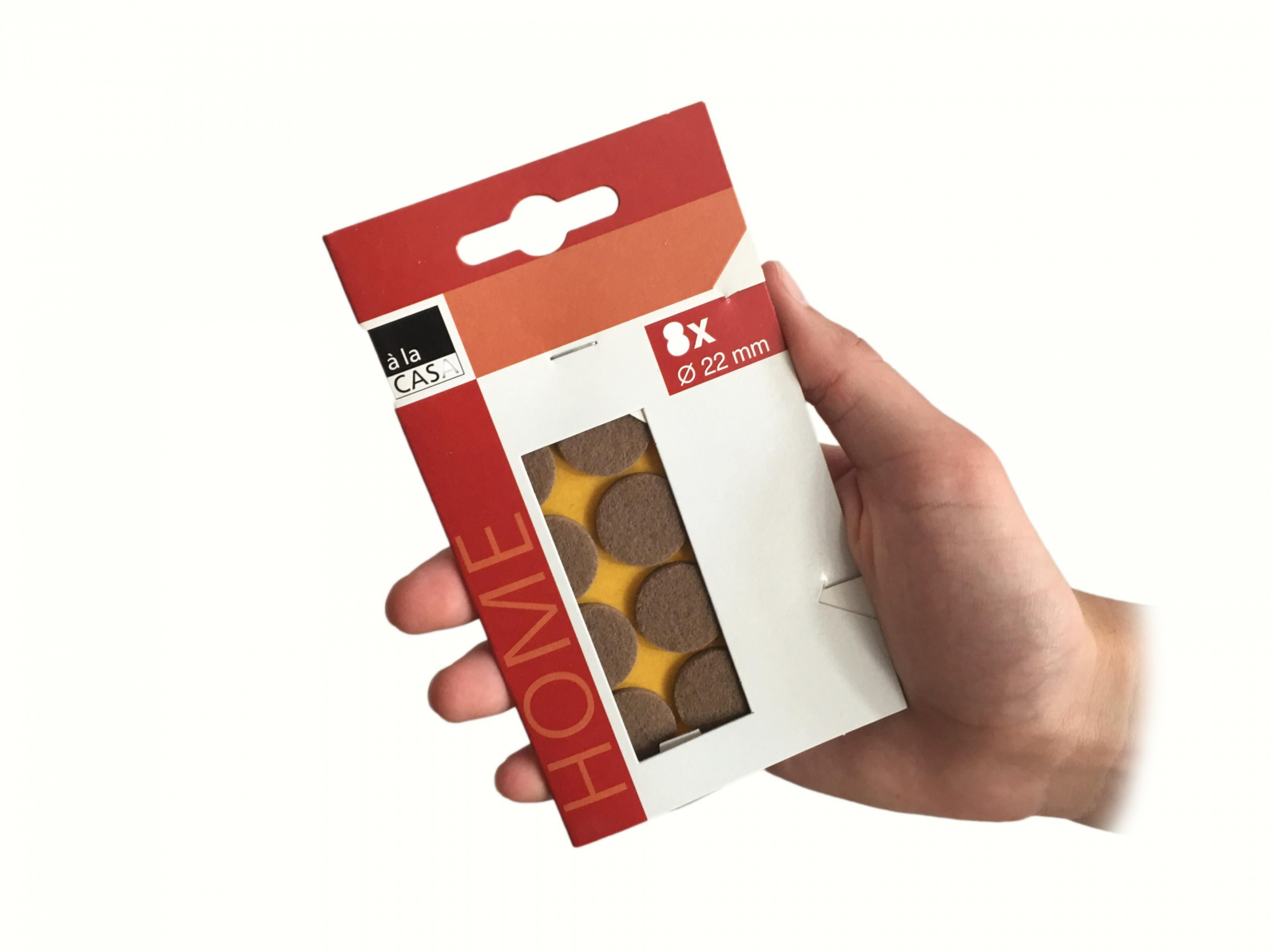 Podkładki filcowe 22mm pod meble 8 szt. a'la Casa okrągłe, samoprzylepne, brązowe