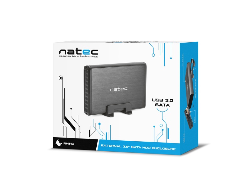 Zdjęcie produktu: Natec Rhino Slim Black USB 3.0 SATA 3.5