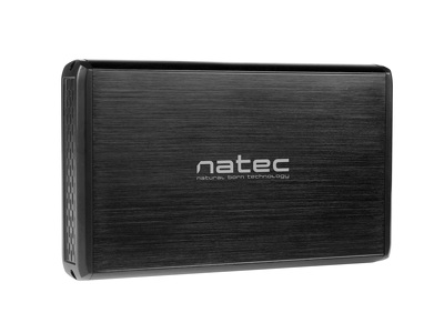 Miniatura produktu: Obudowa zewnętrzna na dysk 3,5" HDD/SSD Natec Rhino Slim Black USB 3.0 - aluminiowa kieszeń NKZ-0448