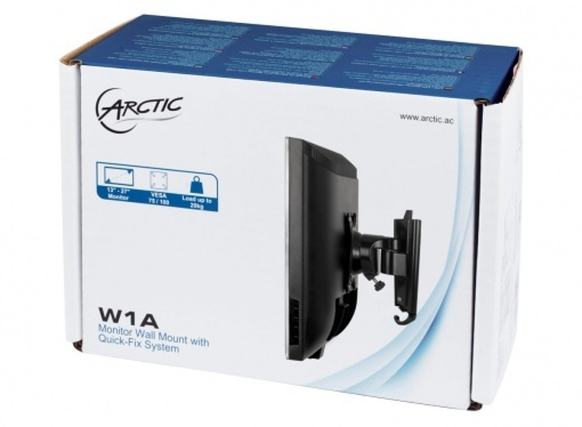 Zdjęcie produktu: Arctic W1A Black - naścienny uchwyt do monitora 13" - 30" z technologią Quick-Fix