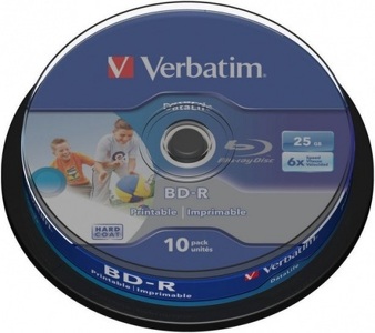 Miniatura produktu: Verbatim BLU-RAY BD-R 25GB x6 10szt PRINT NO ID Miniatura produktu: Verbatim BLU-RAY BD-R 25GB x6 10szt PRINT NO ID