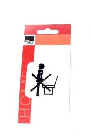 Miniatura produktu: Tabliczka samoprzylepna inox do toalety a'la Casa