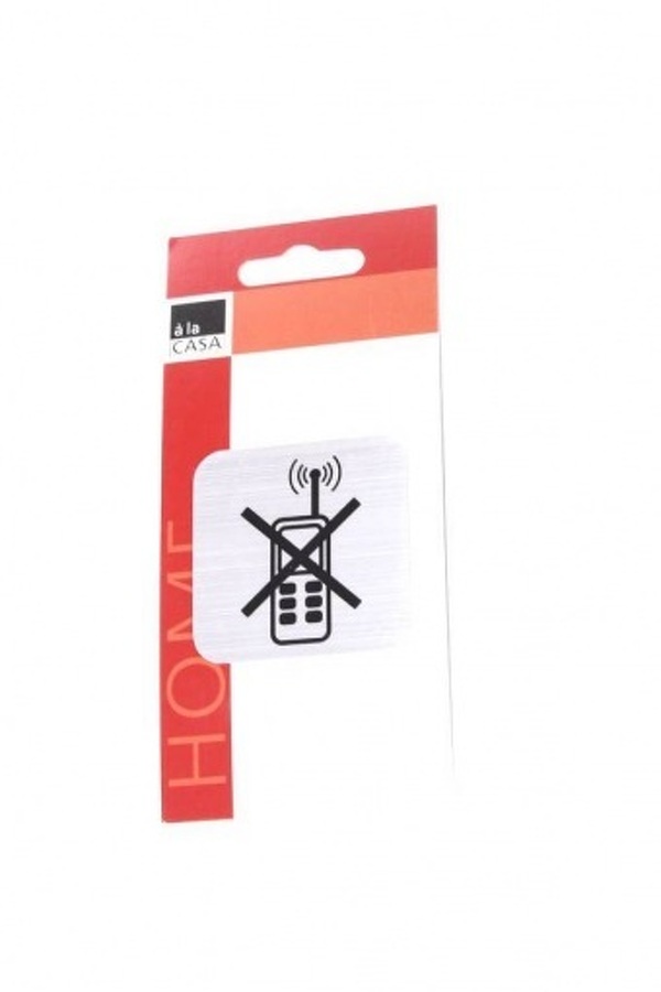 Zdjęcie produktu: Tabliczka samoprzylepna inox zakaz telefonowania a'la Casa