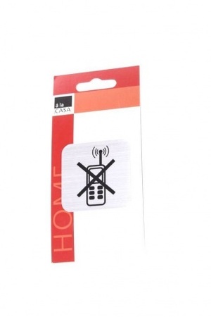 Miniatura produktu: Tabliczka samoprzylepna inox zakaz telefonowania a'la Casa