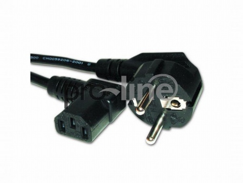 Zdjęcie produktu: Gembird kabel zasilający 1.8m kątowy Euro/IEC C13