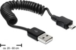 Miniatura zdjęcia: Delock 83162 - Kabel USB AM-USB Micro Spirala 20-60cm Miniatura zdjęcia: Delock 83162 - Kabel USB AM-USB Micro Spirala 20-60cm