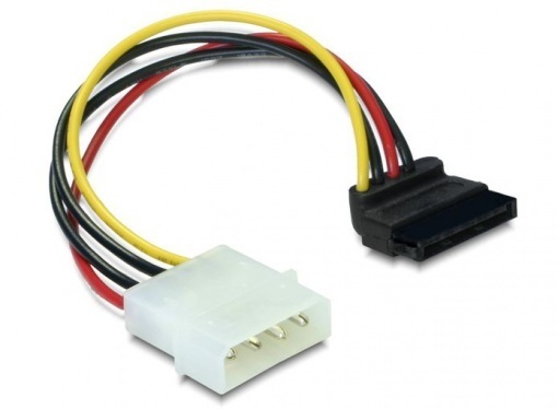 Delock 60101 Kabel Sata Zasilający Molex(M) do Sata(F) Kątowy 15cm