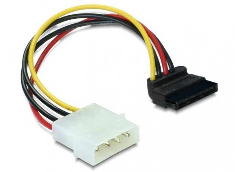 Zdjęcie produktu: Delock 60101 Kabel Sata Zasilający Molex(M) do Sata(F) Kątowy 15cm