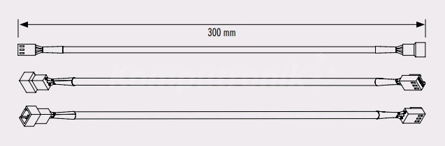 Noctua NA-SEC2 Przedłużacz 3-Pin 30cm 3 szt.