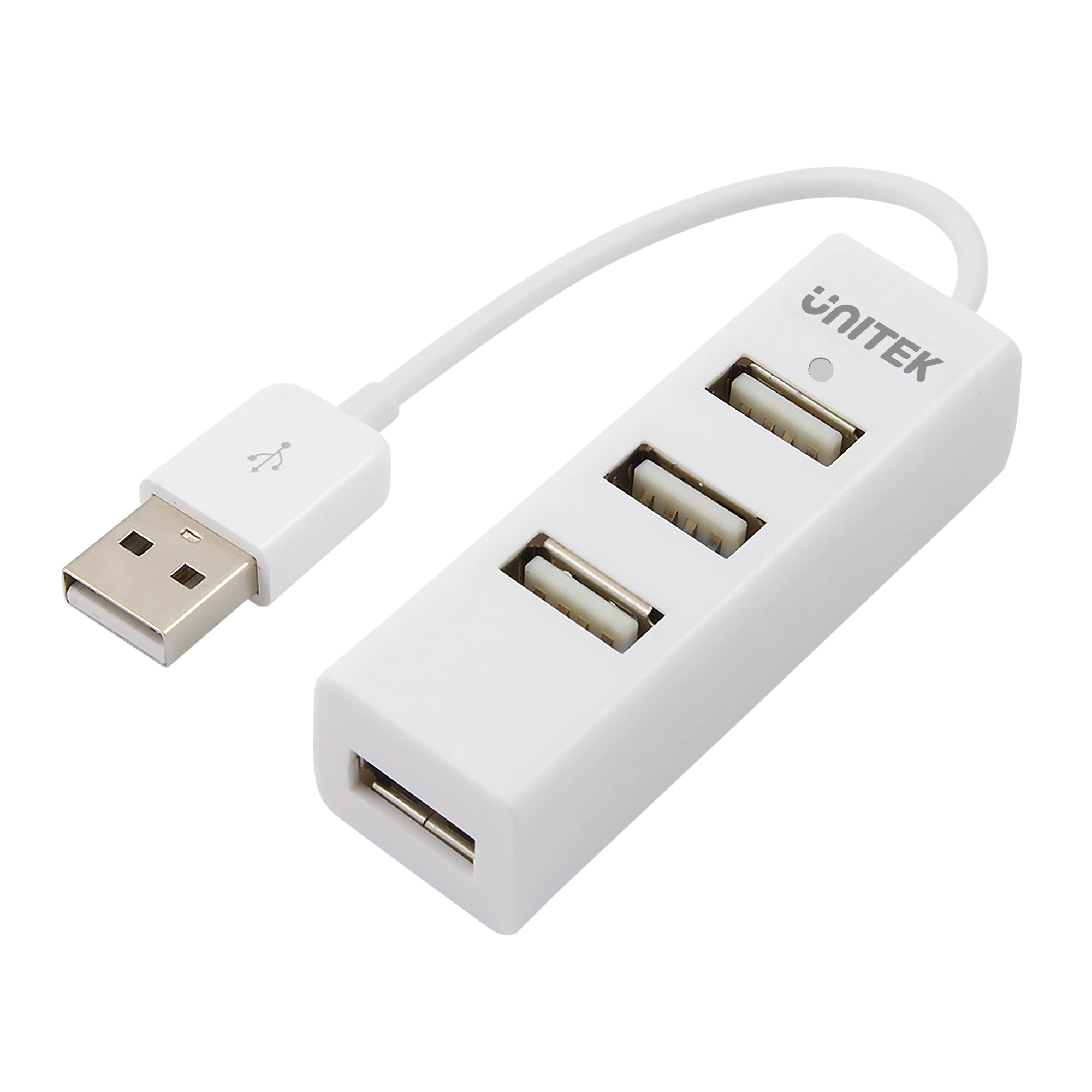 HUB 4x USB 2.0 mini Unitek - biały (Y-2146)