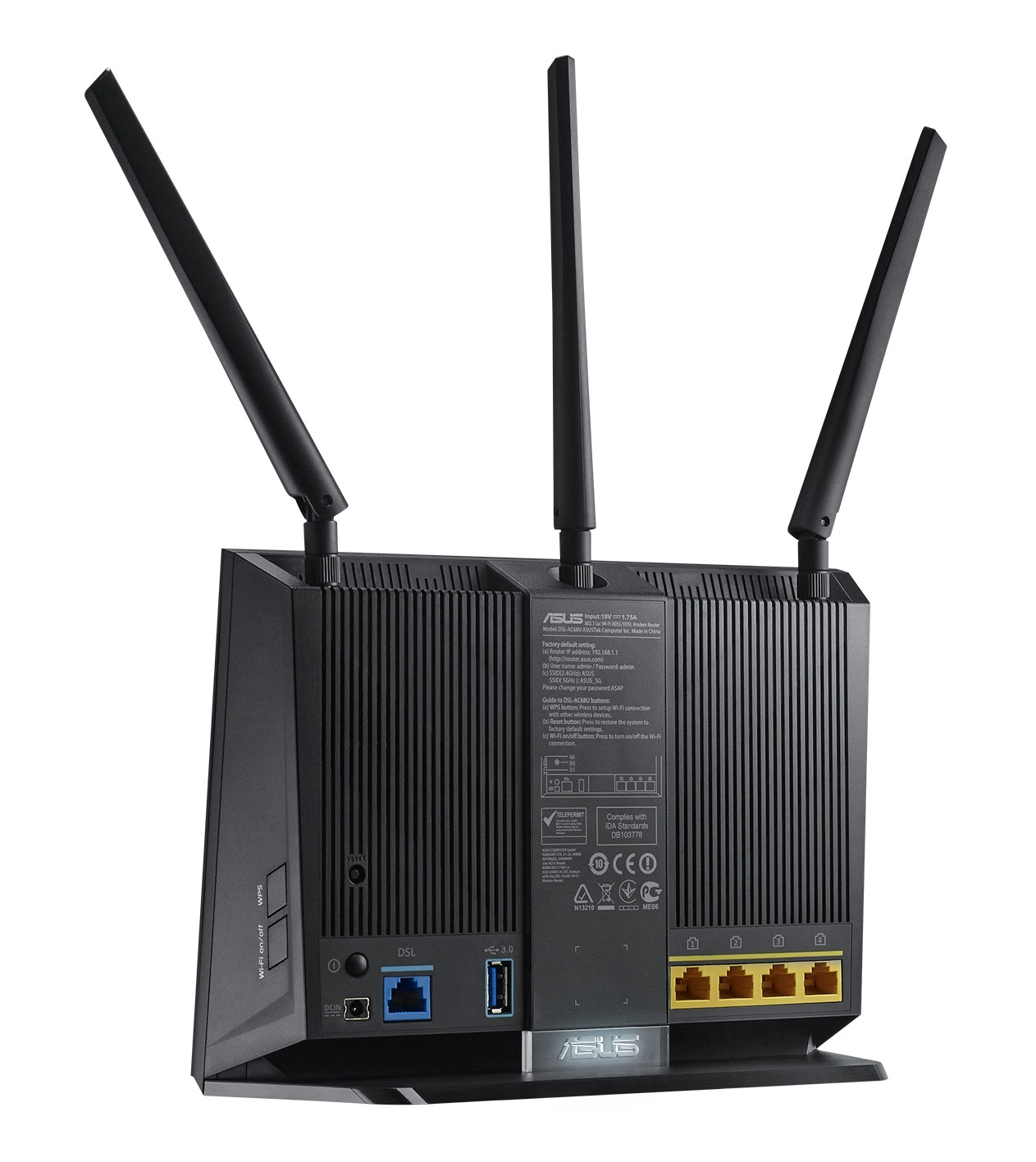 Asus DSL-AC68U AC1900 Wireless Router VDSL2/ADSL WiFi USB Annex A&B Asus DSL-AC68U AC1900 Wireless Router VDSL2/ADSL WiFi USB Annex A&B