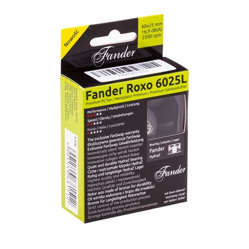 Wentylator Fander Roxo 6025L 60mm FRX3-6025L 2500rpm