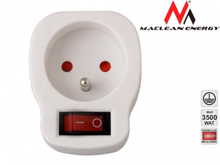 Maclean MCE13, gniazdko prądowe z wyłącznikiem
