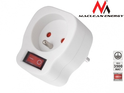 Miniatura produktu: Maclean MCE13, gniazdko prądowe z wyłącznikiem