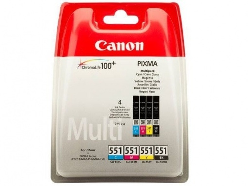 Zdjęcie produktu: Zestaw Tuszy Canon 551 CLI-551 Multipack(C+M+Y+B) 6509B008