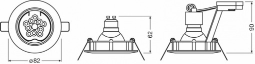 Osram Lightify Downlight TW (Tunable White) 2700K - 6500K 6W 350lm, inteligentny reflektor, oświetlenie systemu Lightify