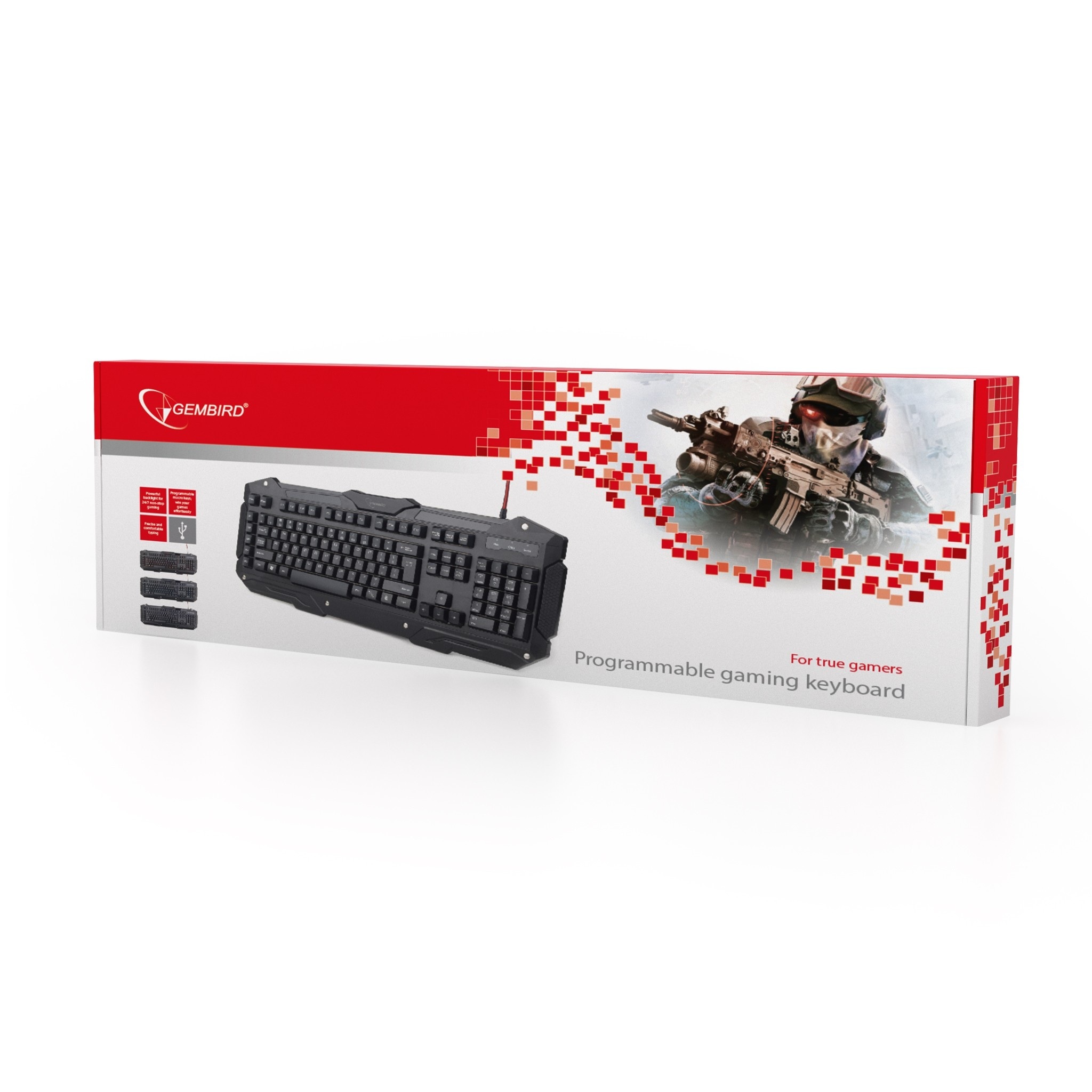 Klawiatura Gembird KB-UMGL-01, dla graczy (US Layout)