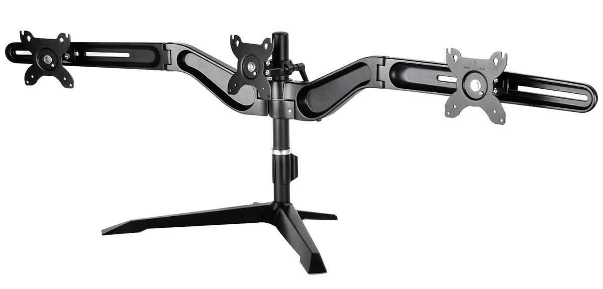 SilverStone ARM31 (SST-ARM31BS) stojak pod trzy monitory (przykręcany do krawędzi biurka)