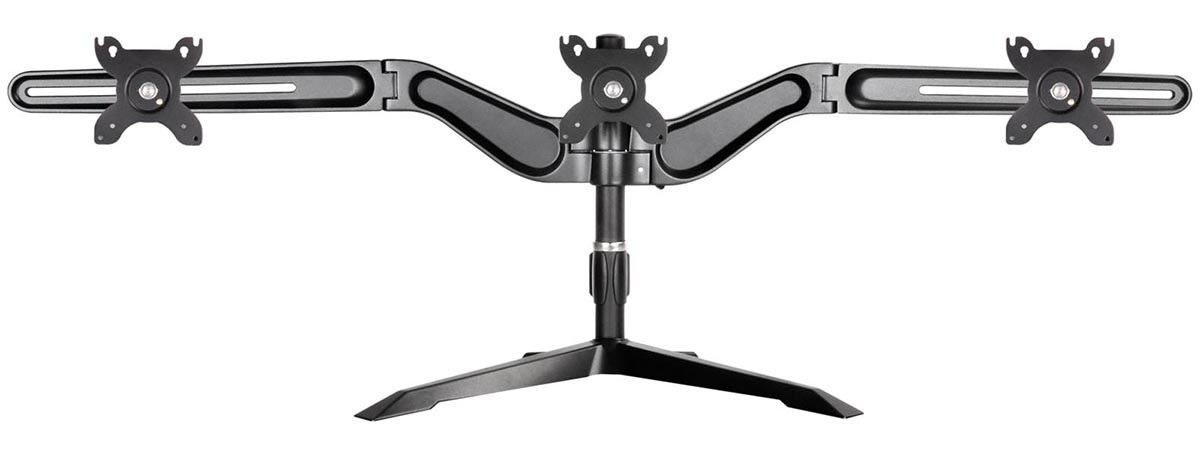 SilverStone ARM31 (SST-ARM31BS) stojak pod trzy monitory (przykręcany do krawędzi biurka)