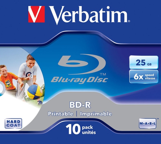 Zdjęcie produktu: Verbatim BLU-RAY BD-R 25GB x6 10szt Jewel Case Printable