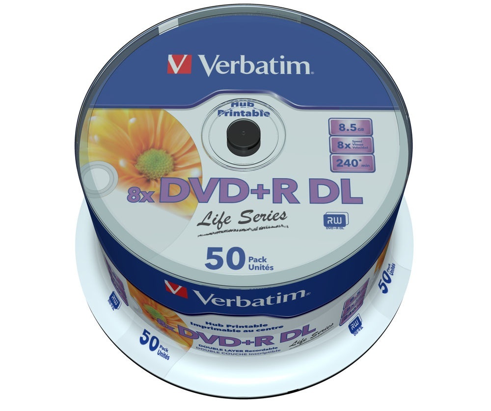 Verbatim DVD+R 8,5GB x8 50szt Printable Verbatim DVD+R 8,5GB x8 50szt Printable