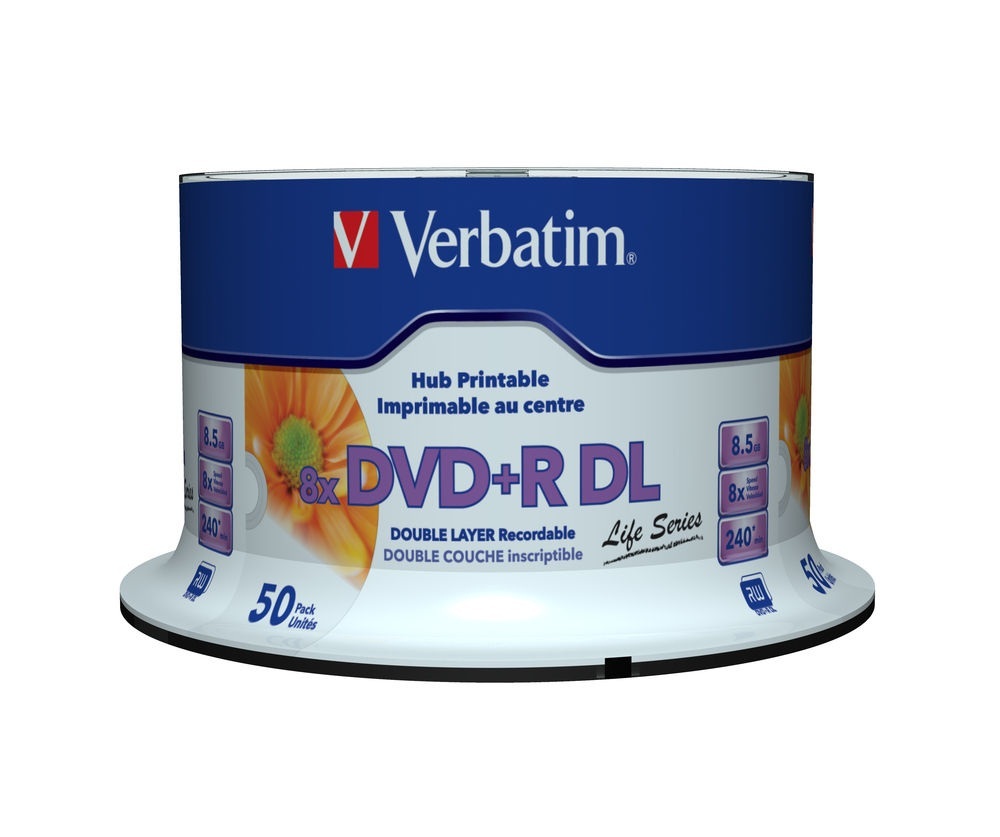 Verbatim DVD+R 8,5GB x8 50szt Printable Verbatim DVD+R 8,5GB x8 50szt Printable