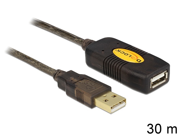 Delock 83453 Przedłużacz USB AM-AF 2.0 30m Aktywny
