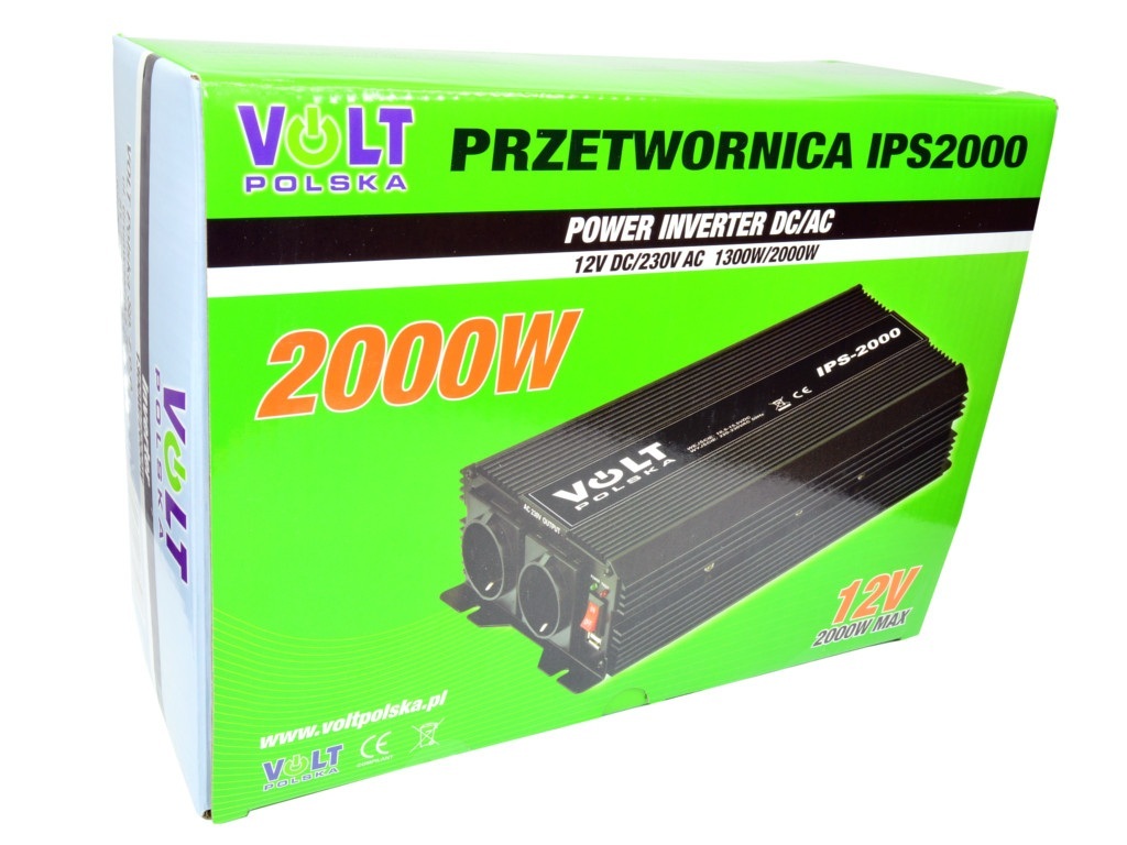 Volt IPS-2000 12V 3IPS200012 - Przetwornica napięcia 2000W (1300/2000W) 12/230V Volt IPS-2000 12V 3IPS200012 - Przetwornica napięcia 2000W (1300/2000W) 12/230V
